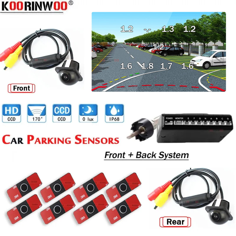 Car Parking Sensor 8 Sensor Front Rear - Kablosuz akıllı sistem park sensörleri arabalar