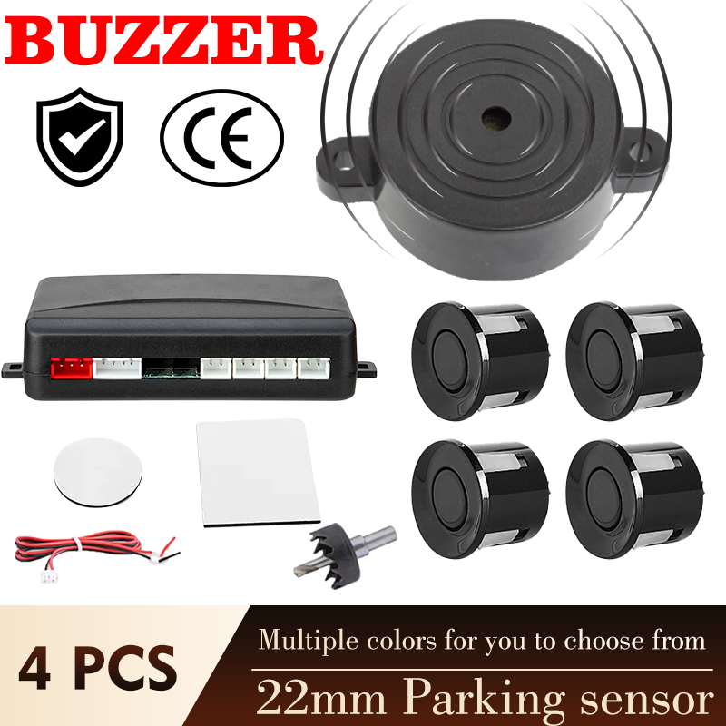Parking Sensor Buzzer Display Indicator - Dijital Ekran 4 Sensör Zil 22mm