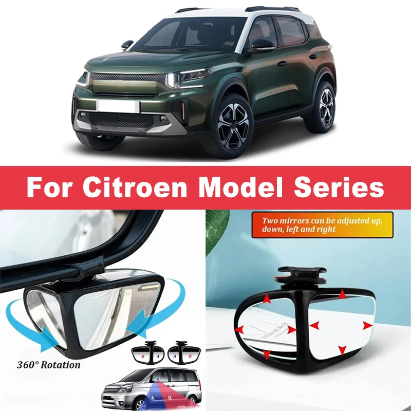 Blind Spot Mirror Wide Angle Convex 2Pcs - 2 Adet 360 ° Ayarlanabilir Kör