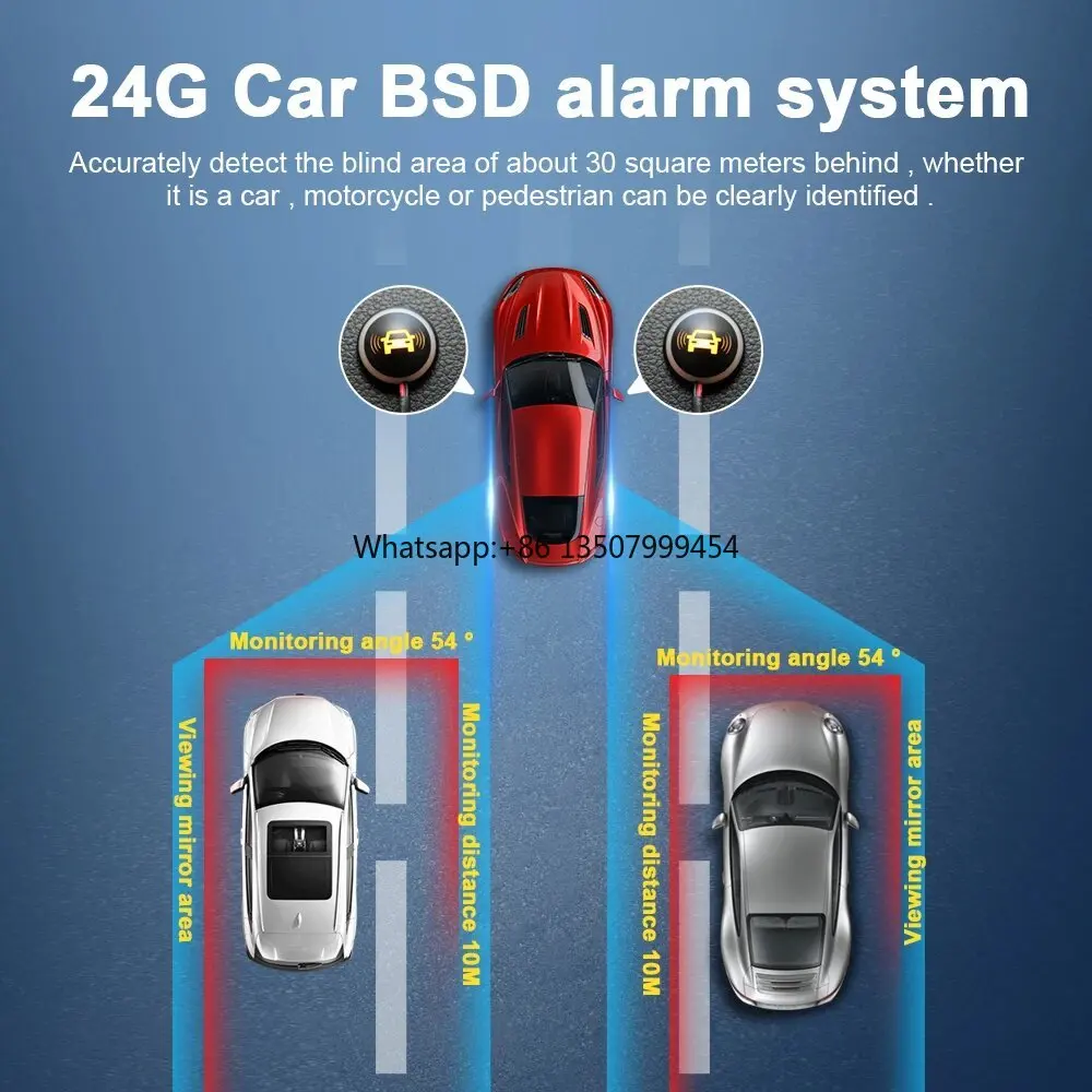 Blind Spot Detection System 24Ghz Radar - Kia araçları ve Cayenne için evrensel