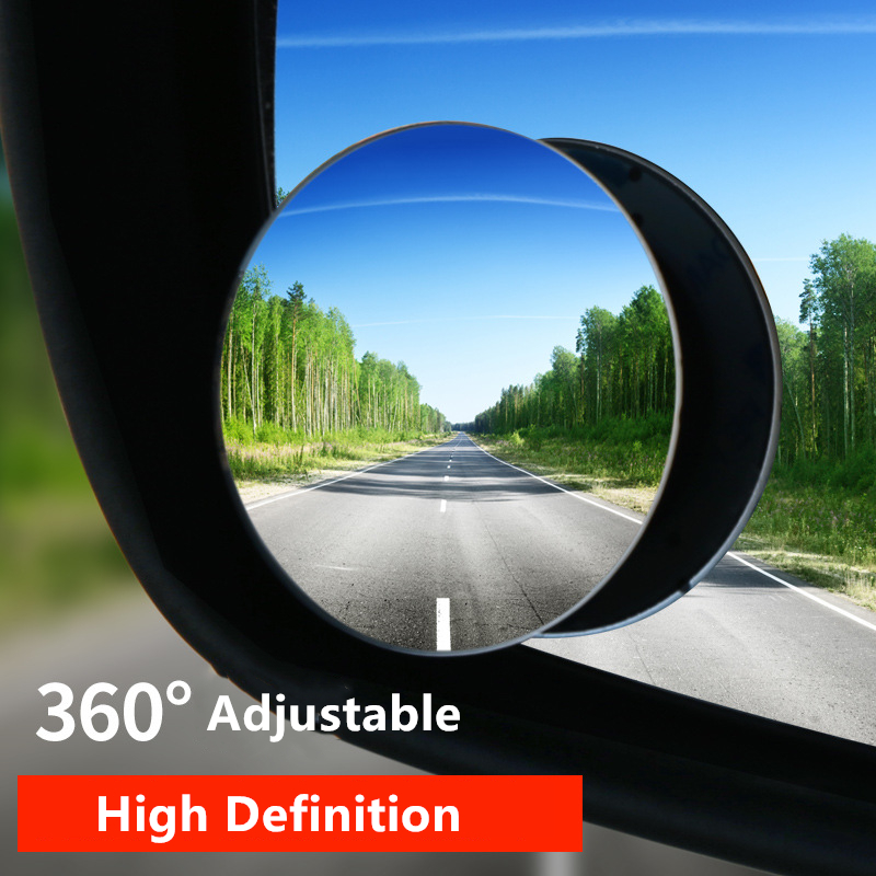 Blind Spot Mirror Wide Angle Convex 2Pcs - 1/2 Adet Çerçevesiz 360 ° Ayarlanabilir