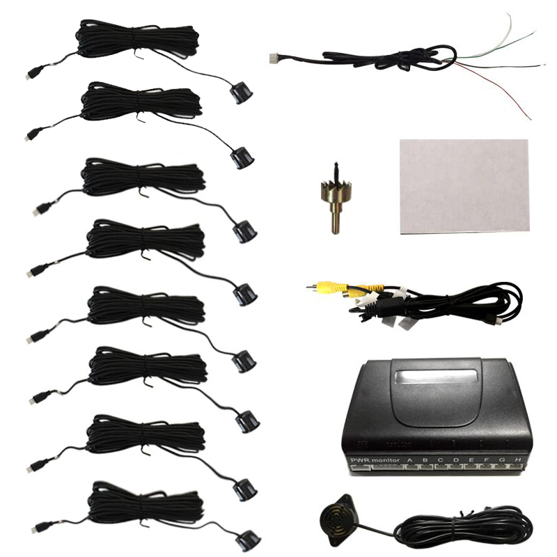 Car Parking Sensor 8 Sensor Front Rear - CITYCARAUTO Evrensel 8 Sensörlü Park Arka/Ön