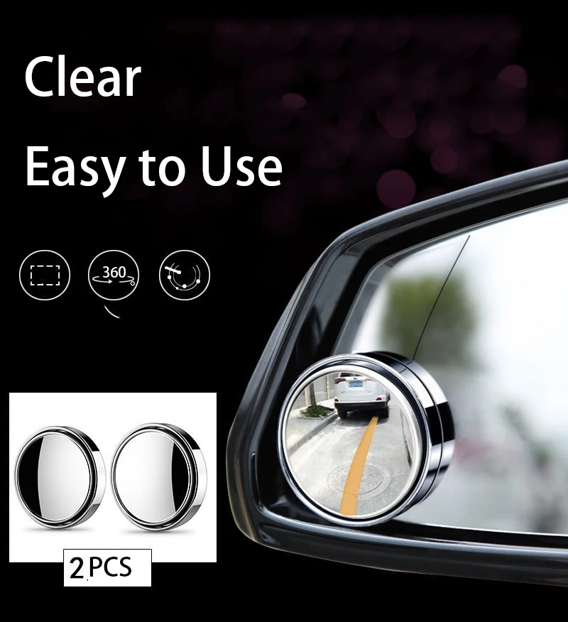 360 °   Ayarlanabilir Geniş Aç - Blind Spot Mirror Wide Angle Convex 2Pcs incelemesi ve fiyatı