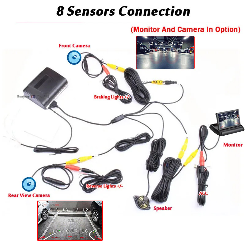 Koorinwoo Otopark 8 Sensörlü K - Car Parking Sensor 8 Sensor Front Rear incelemesi ve fiyatı