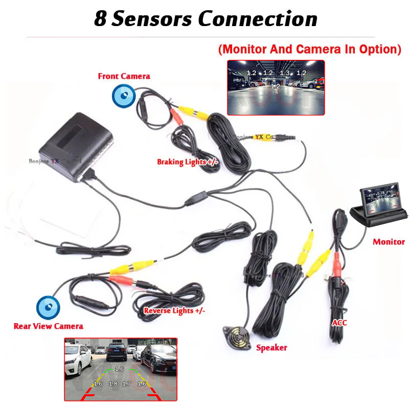 Koorinwoo Çift Çekirdekli Araç - Car Parking Sensor 8 Sensor Front Rear incelemesi ve fiyatı