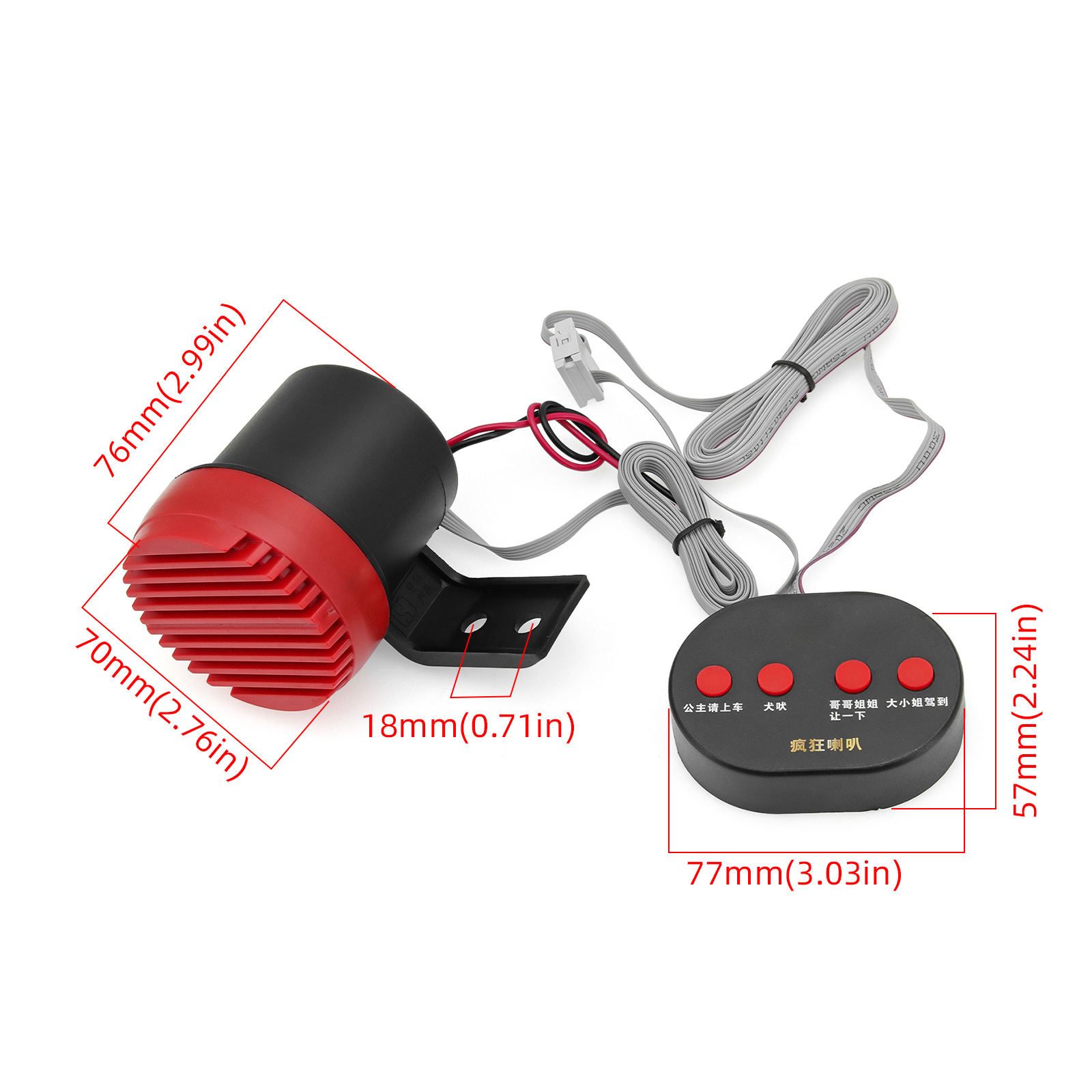 12V 24V araba geri vites alarm - Car Warning Buzzer Alarm Speaker Beeper incelemesi ve fiyatı