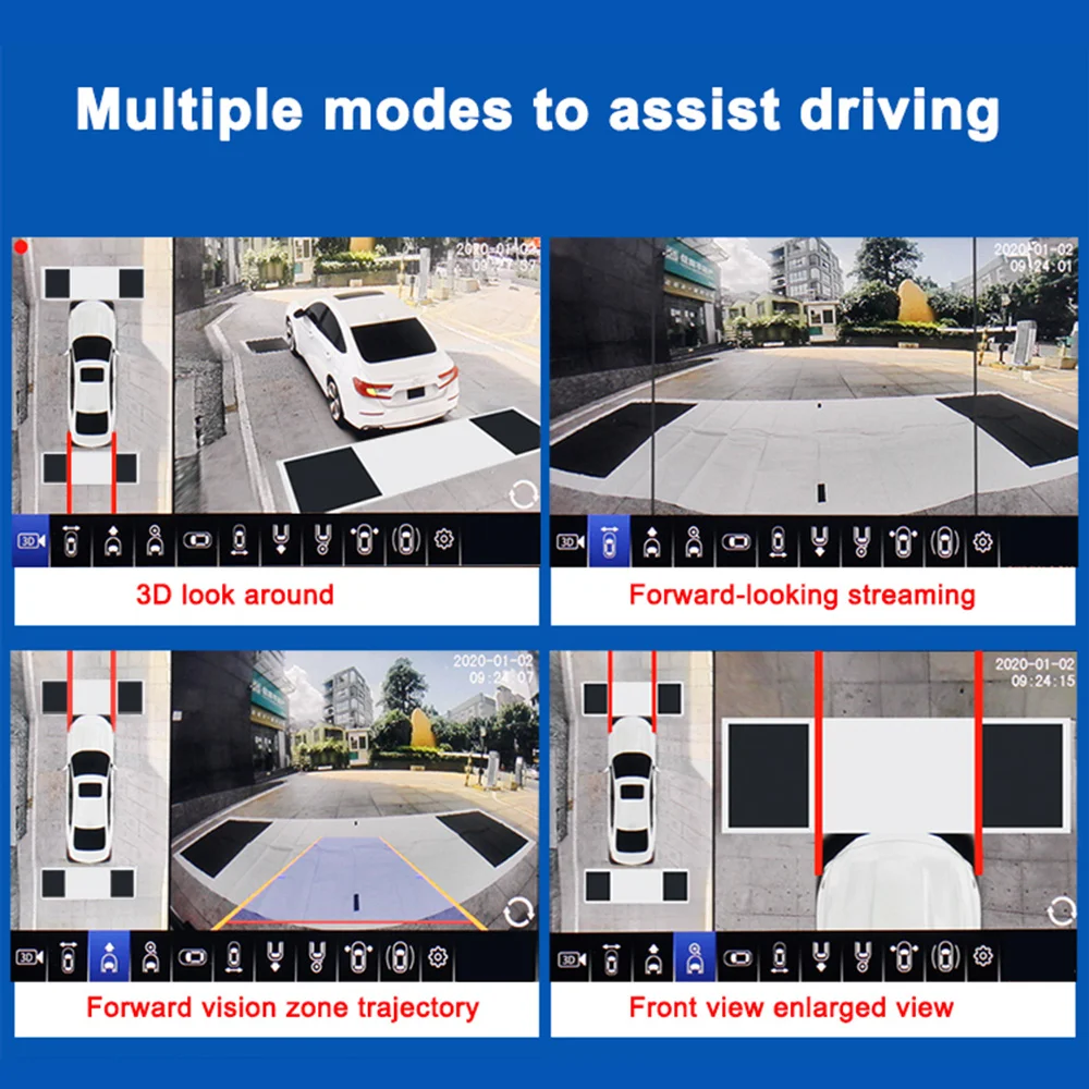 SMARTOUR 1080P 360 Derece Kuş  - 360 Degree Bird View Car Camera System incelemesi ve fiyatı
