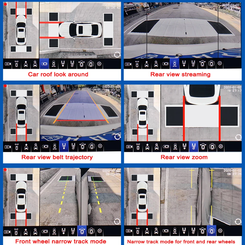 SMARTOUR 1080P 360 Derece Kuş  - 360 Degree Bird View Car Camera System incelemesi ve fiyatı