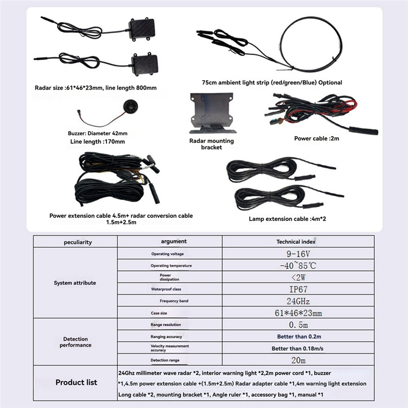 Classy-20M Araba Evrensel 24 G - Millimeter Wave Radar Blind Spot Warning incelemesi ve fiyatı